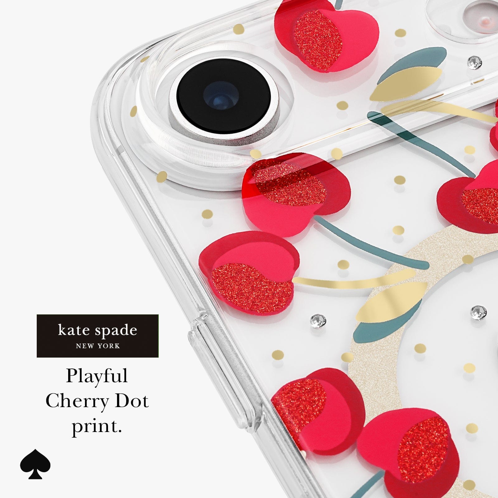 KATE SPADE NEW YORK PLAYFUL CHERRY DOT PRINT
