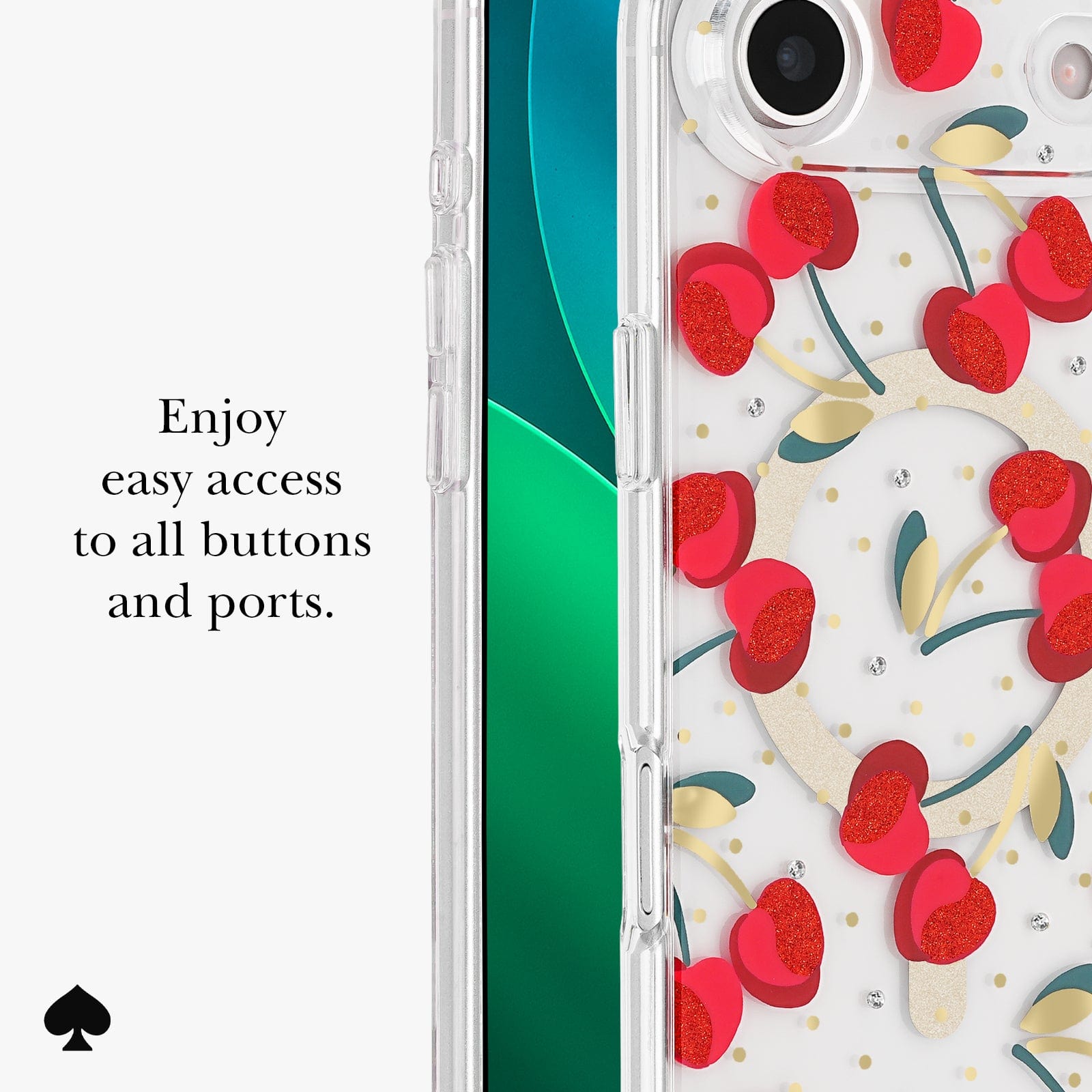 ENJOY EASY ACCESS TO ALL BUTTONS AND PORTS