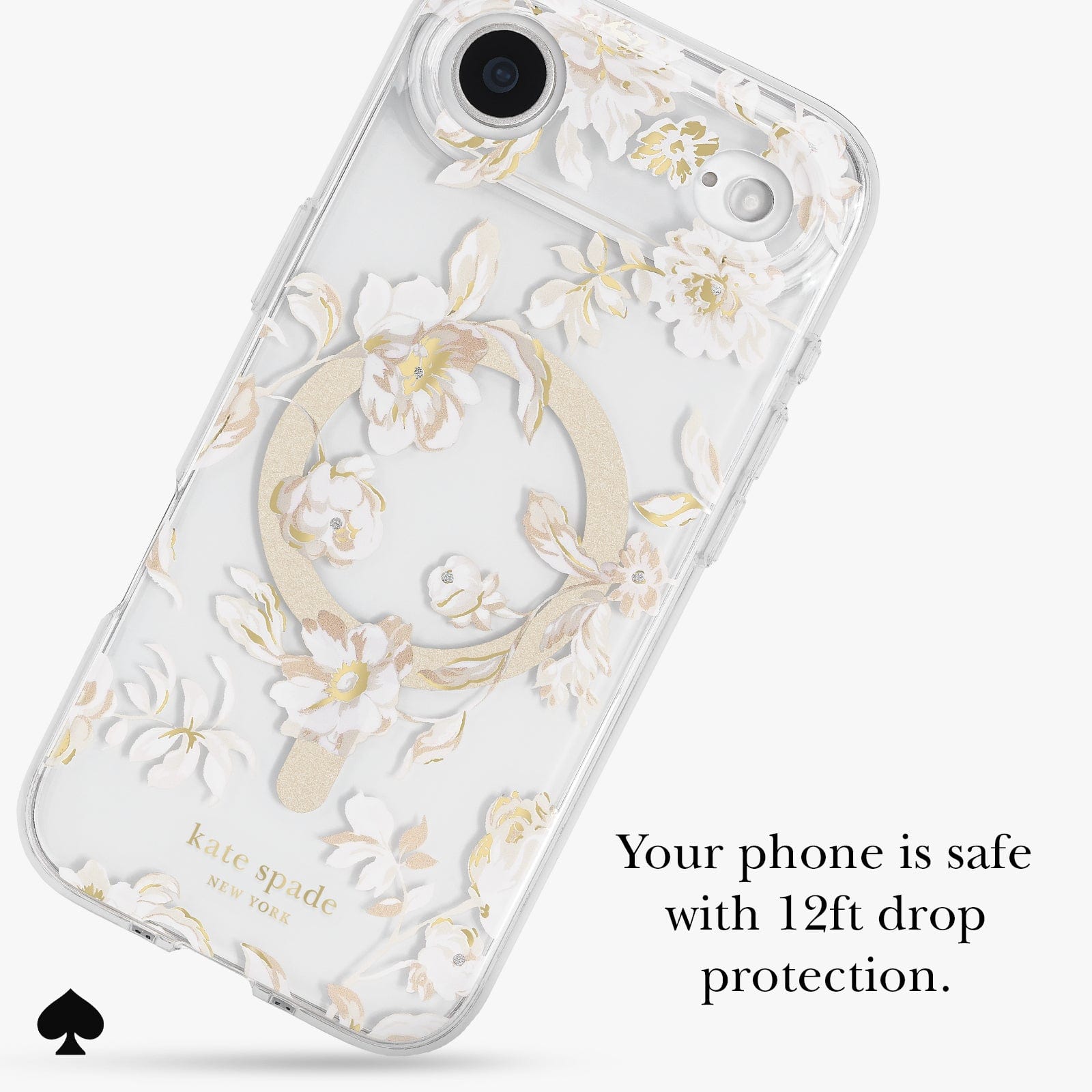 YOUR PHONE IS SAFE WITH 12 FOOT DROP PROTECTION