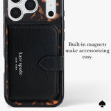 Built-in magnets make accessorizing easy.
