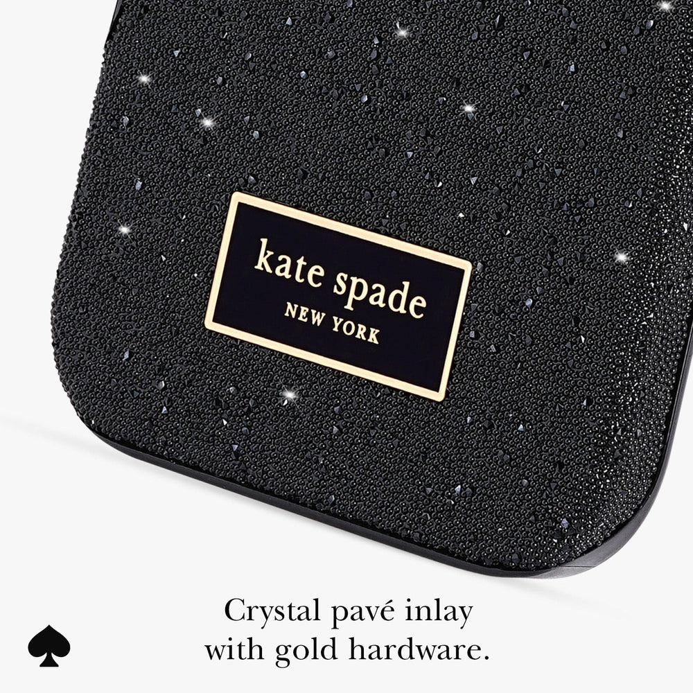 CRYSTAL PAVE INLAY WITH GOLD HARDWARE