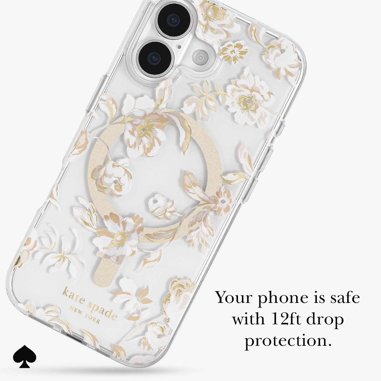 YOUR PHONE IS SAFE WITH 12 FOOT DROP PROTECTION