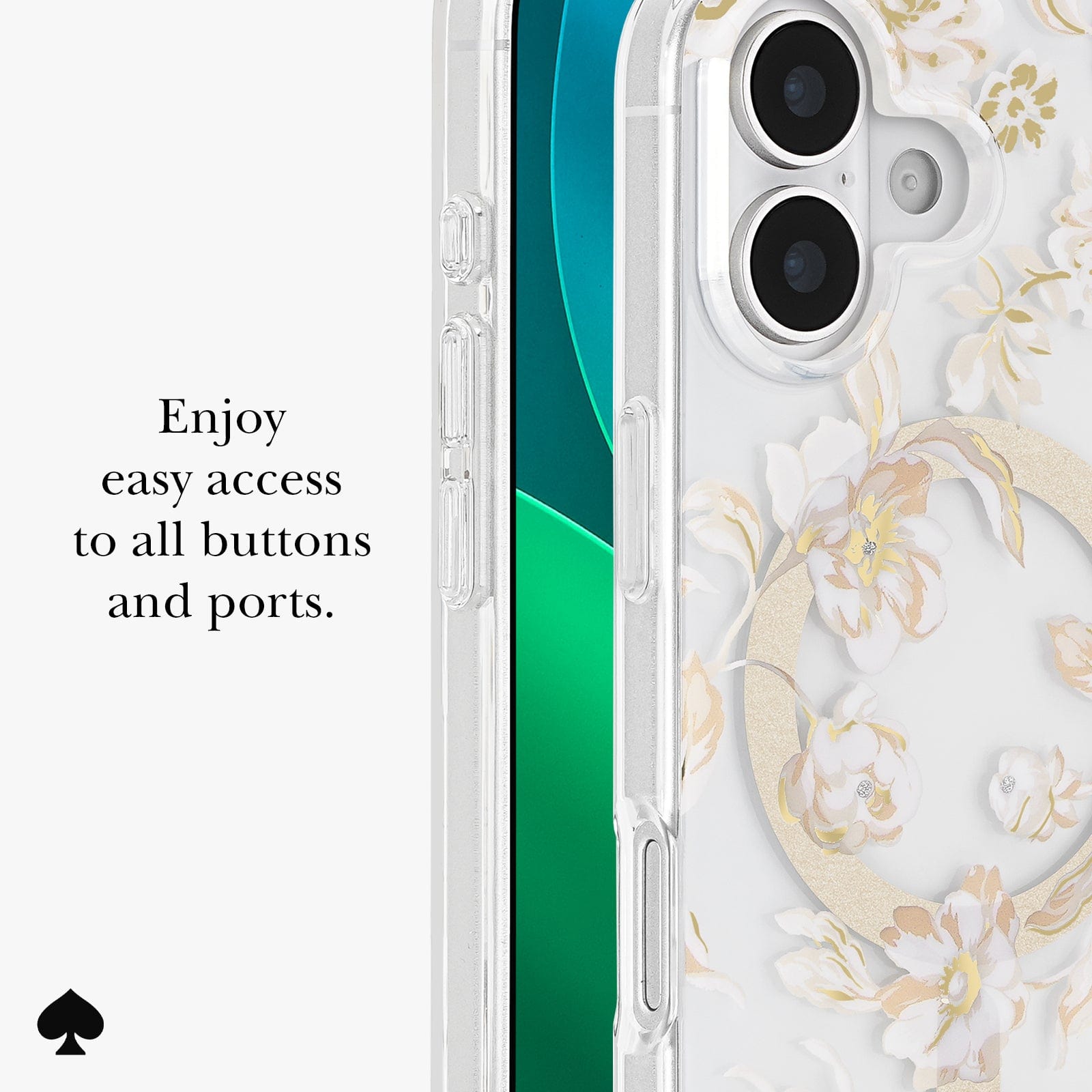 ENJOY EASY ACCESS TO ALL BUTTONS AND PORTS