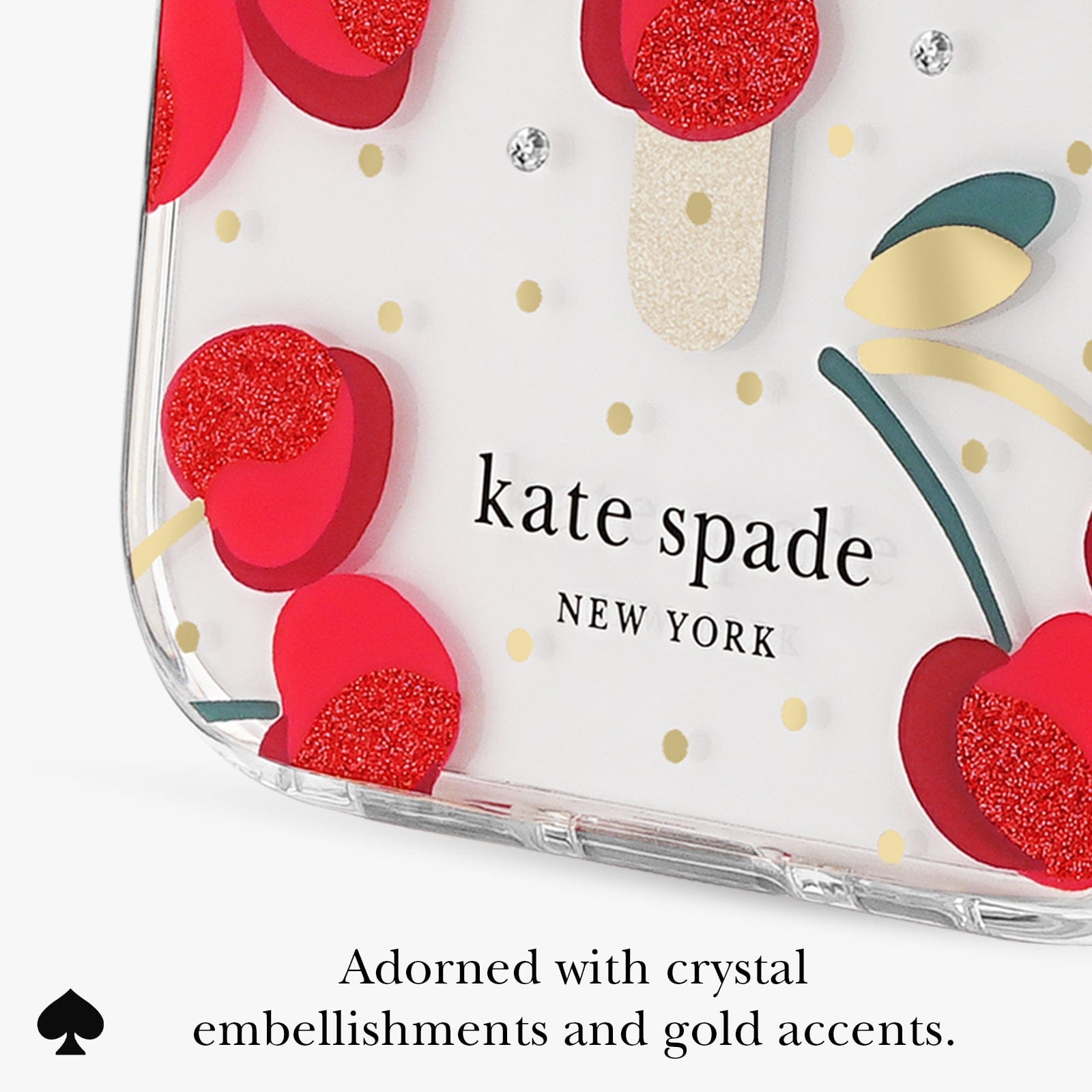 ADORNED WITH CRYSTAL EMBELLISHMENTS AND GOLD ACCENTS