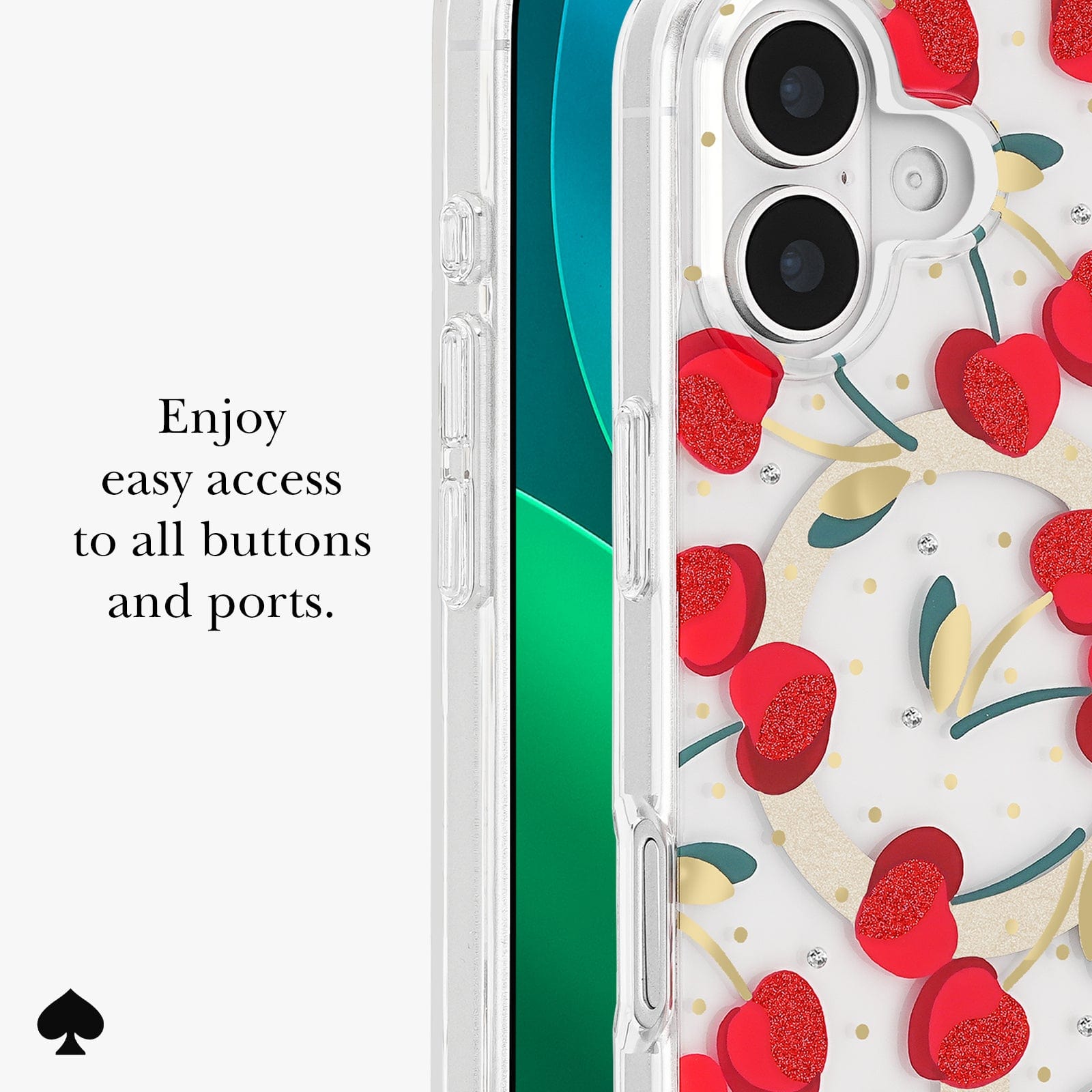 ENJOY EASY ACCESS TO ALL BUTTONS AND PORTS