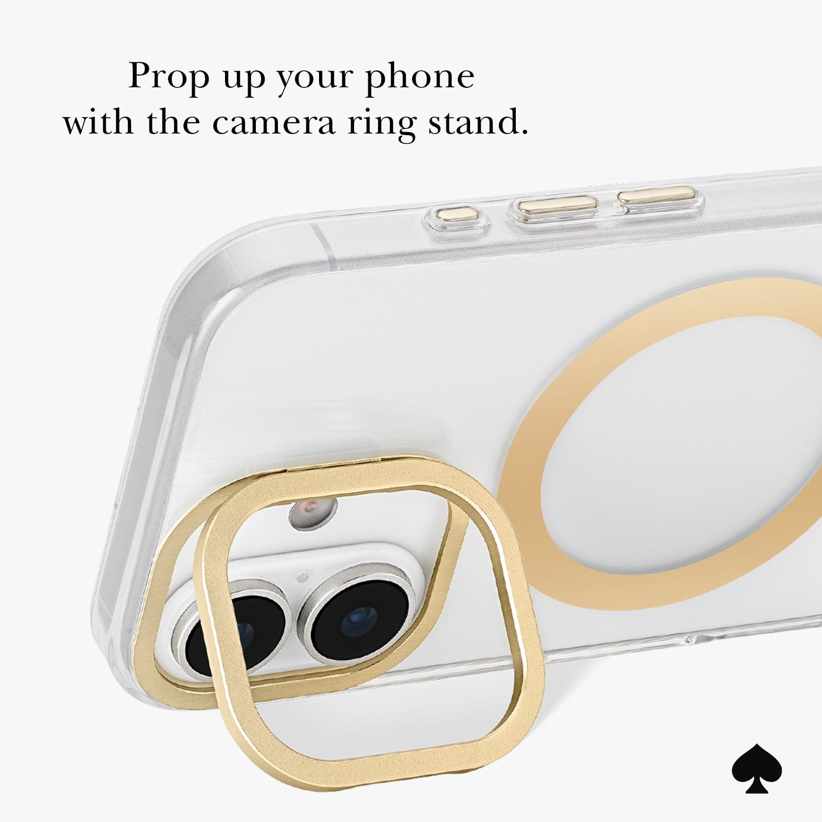 PROP UP YOUR PHONE WITH THE CAMERA RING STAND