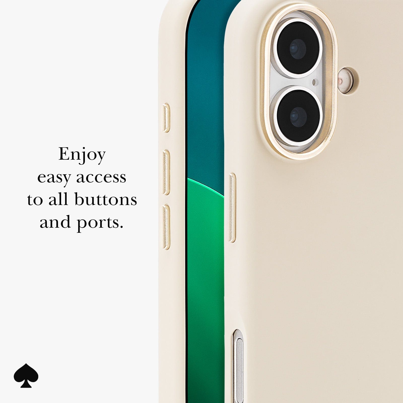 Enjoy easy access to all buttons and ports.
