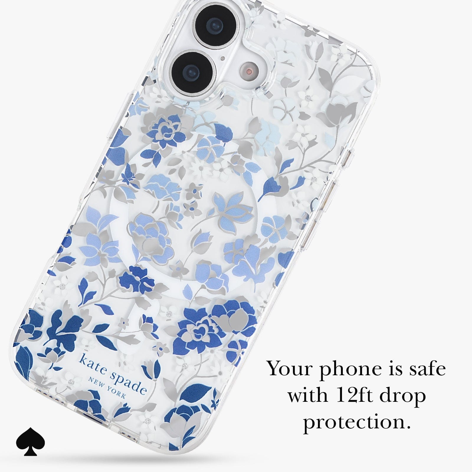 YOUR PHONE IS SAFE WITH 12 FOOT DROP PROTECTION