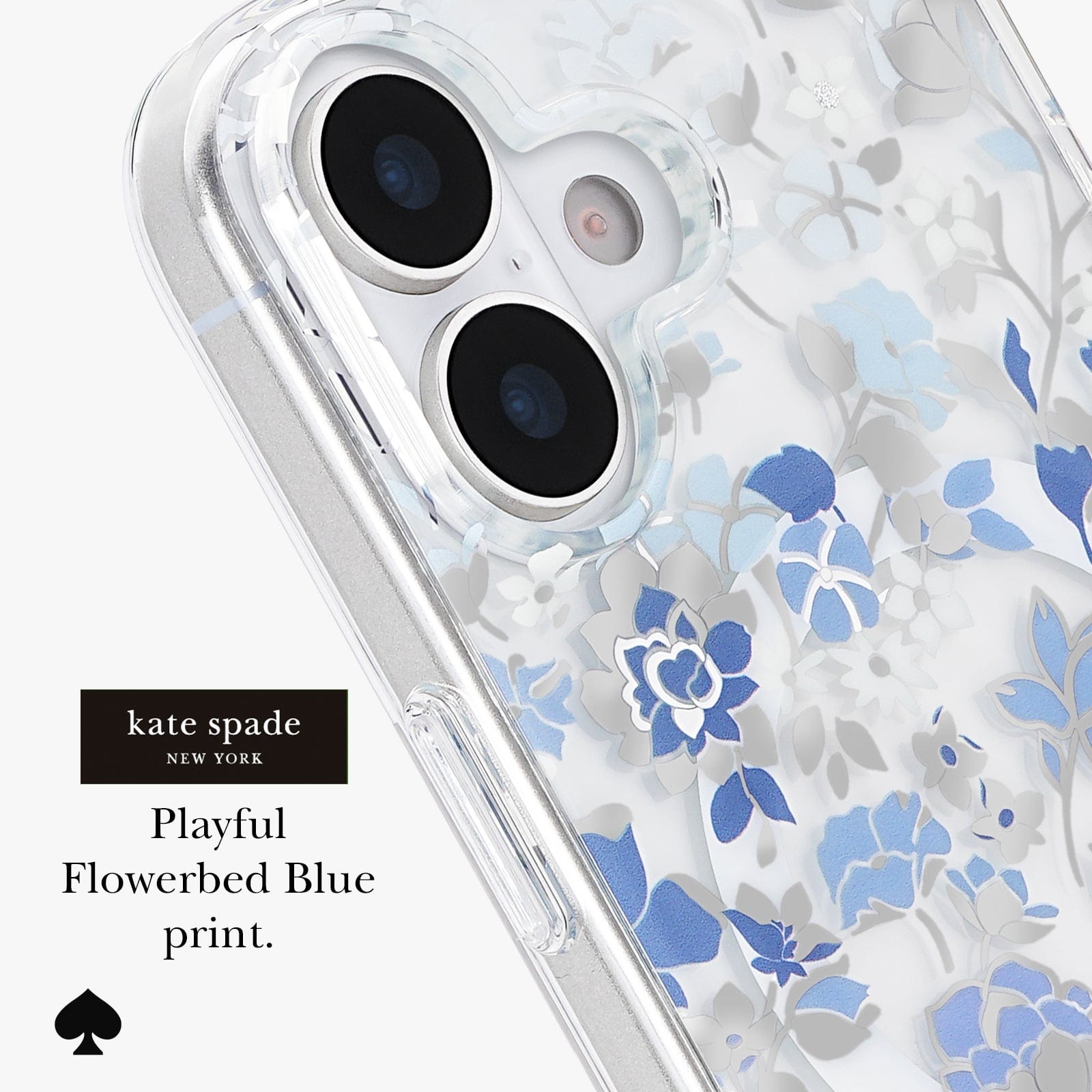 KATE SPADE NEW YORK PLAYFUL FLOWERBED BLUE PRINT
