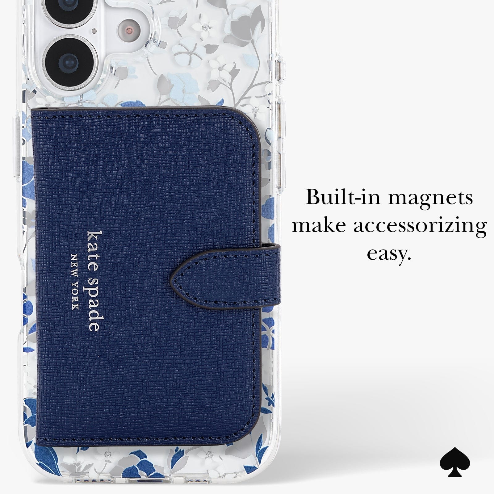 BUILT IN MAGNETS MAKE ACCESSORZING EASY
