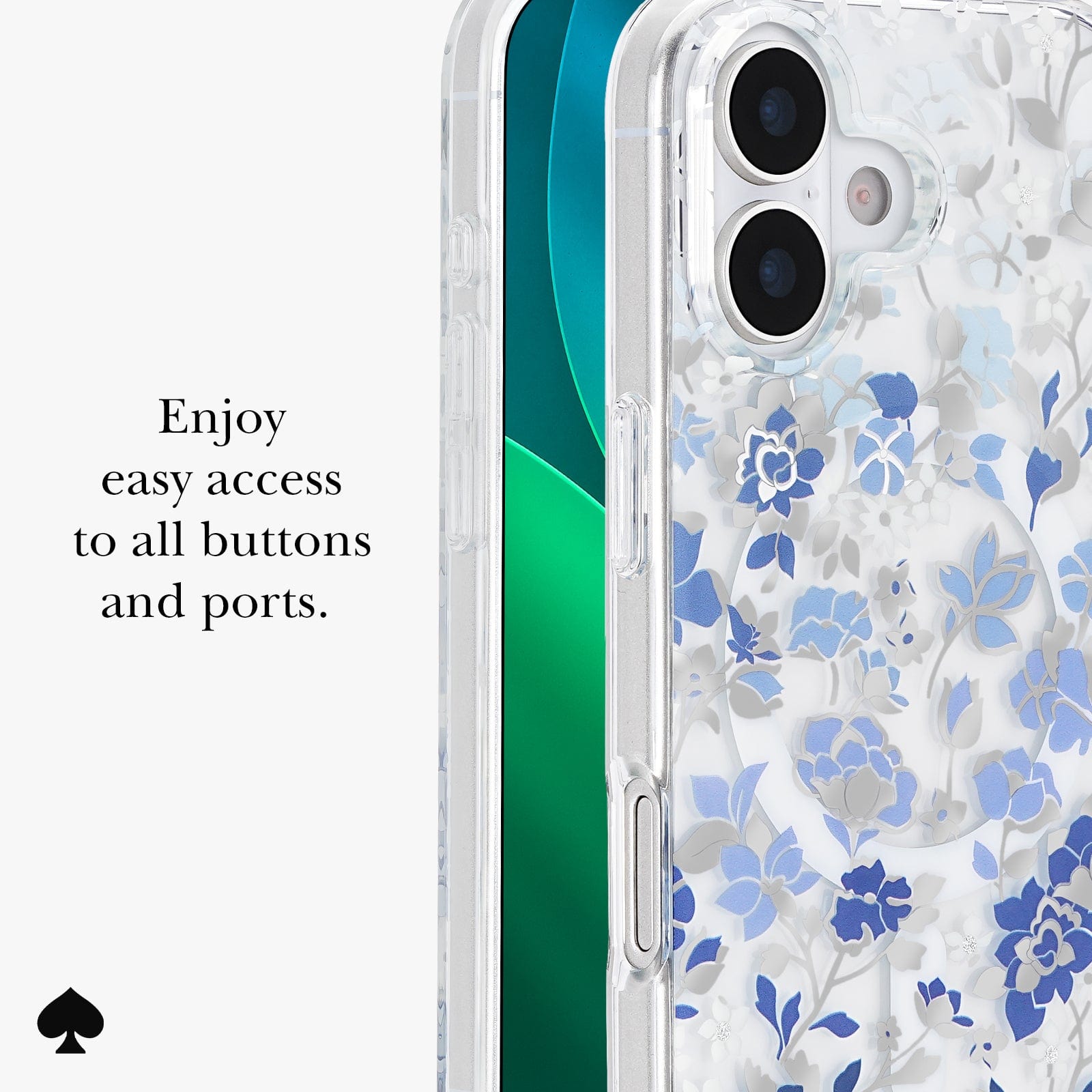 ENJOY EASY ACCESS TO ALL BUTTONS AND PORTS