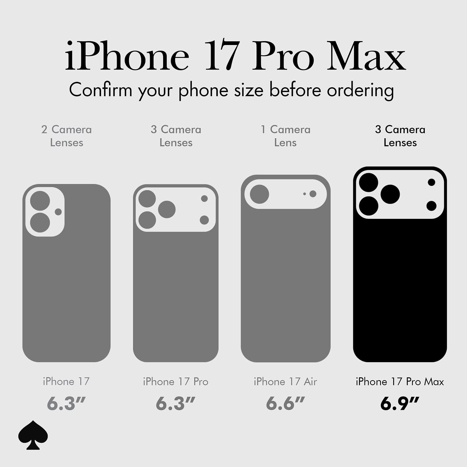 iPhone 17 Pro confirm your phone size before ordering