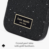 Crystal pave inlay with gold hardware.