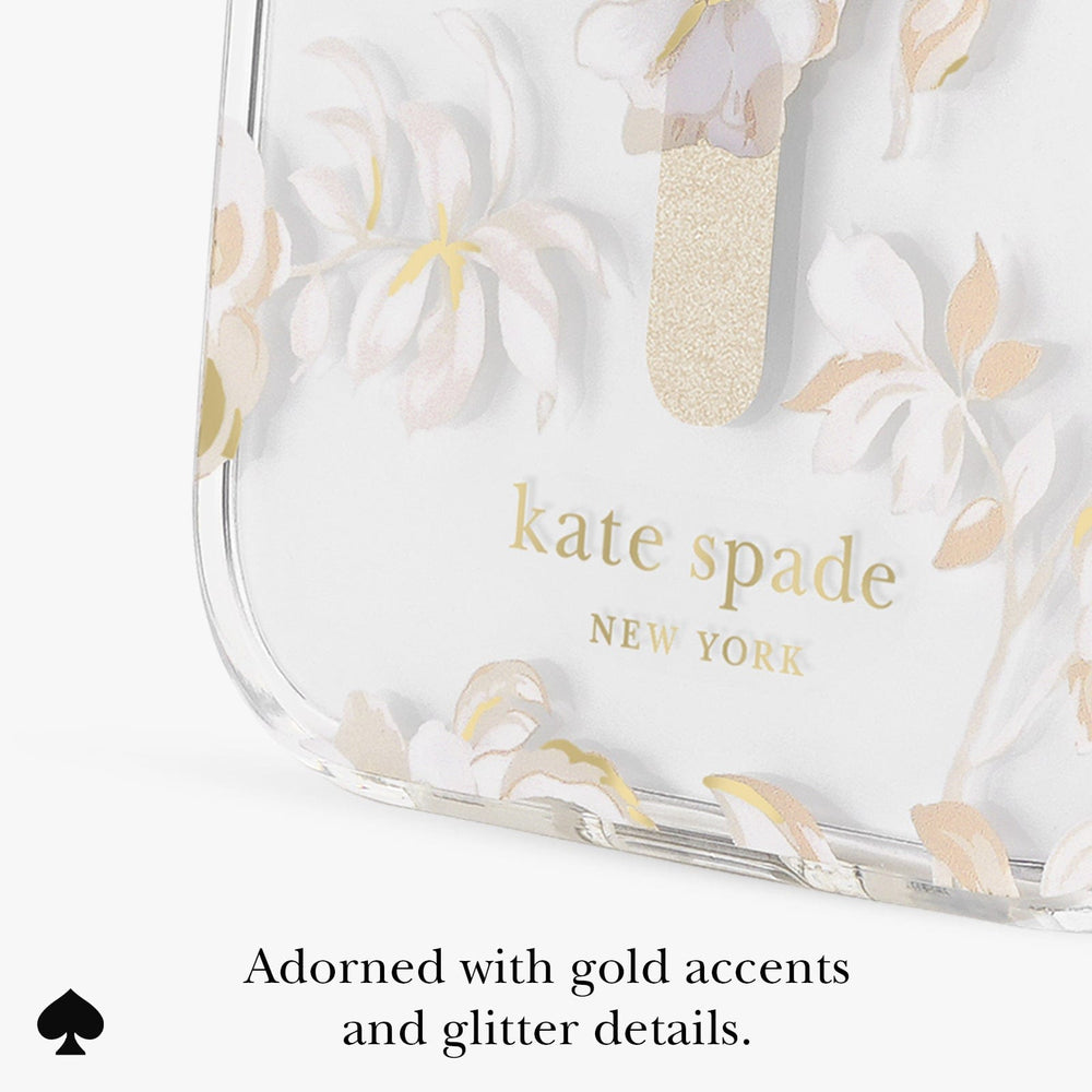 Adorned with gold accents and glitter details