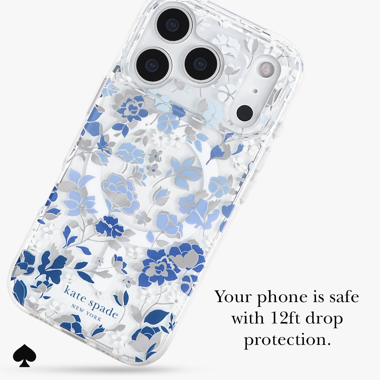 Your phone is safe with 12 foot drop protection.