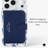 Built-in magnets make accessorizing easy.