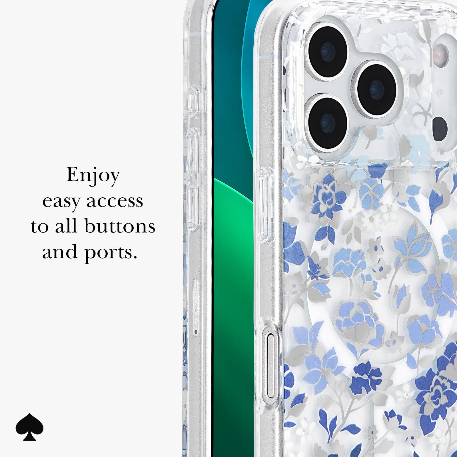 Enjoy easy access to all buttons and ports.