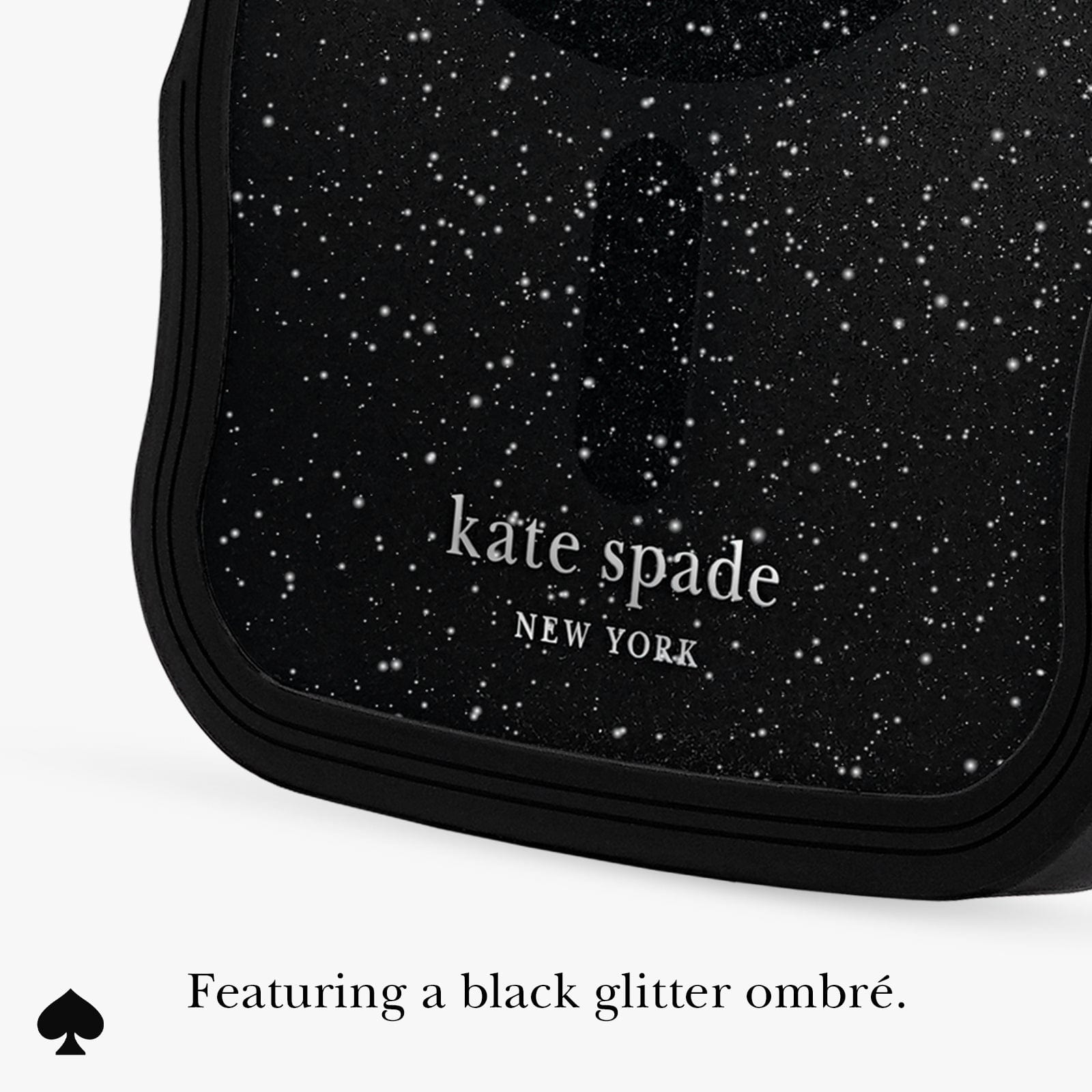 Featuring a black glitter ombre.