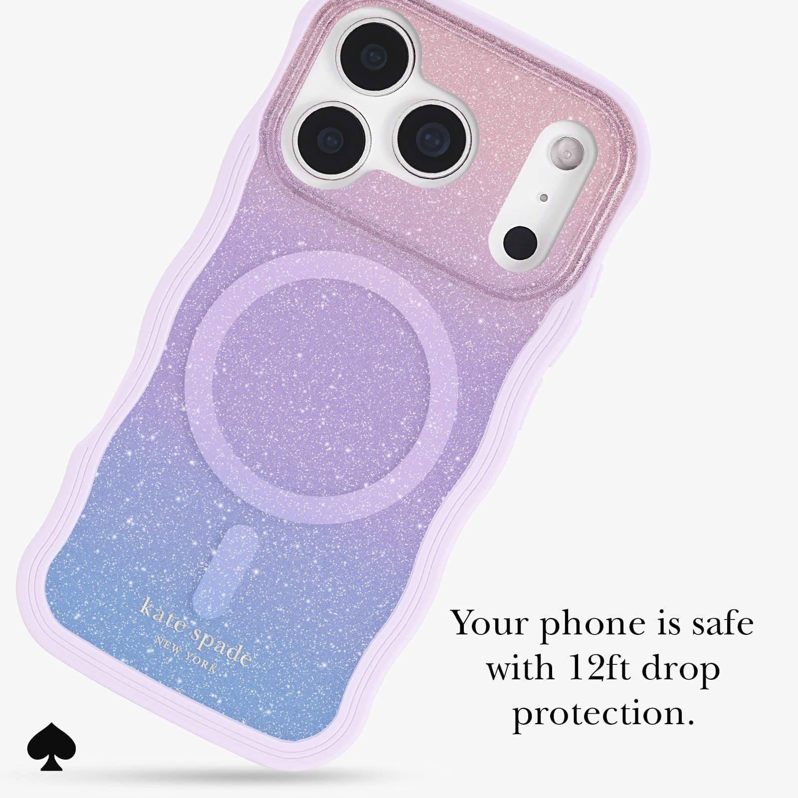 Your phone is safe with 12 foot drop protection.
