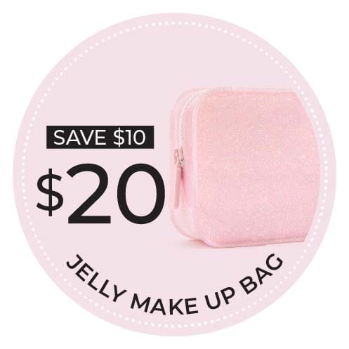 SAVE $10
$20 JELLY MAKEUP BAG