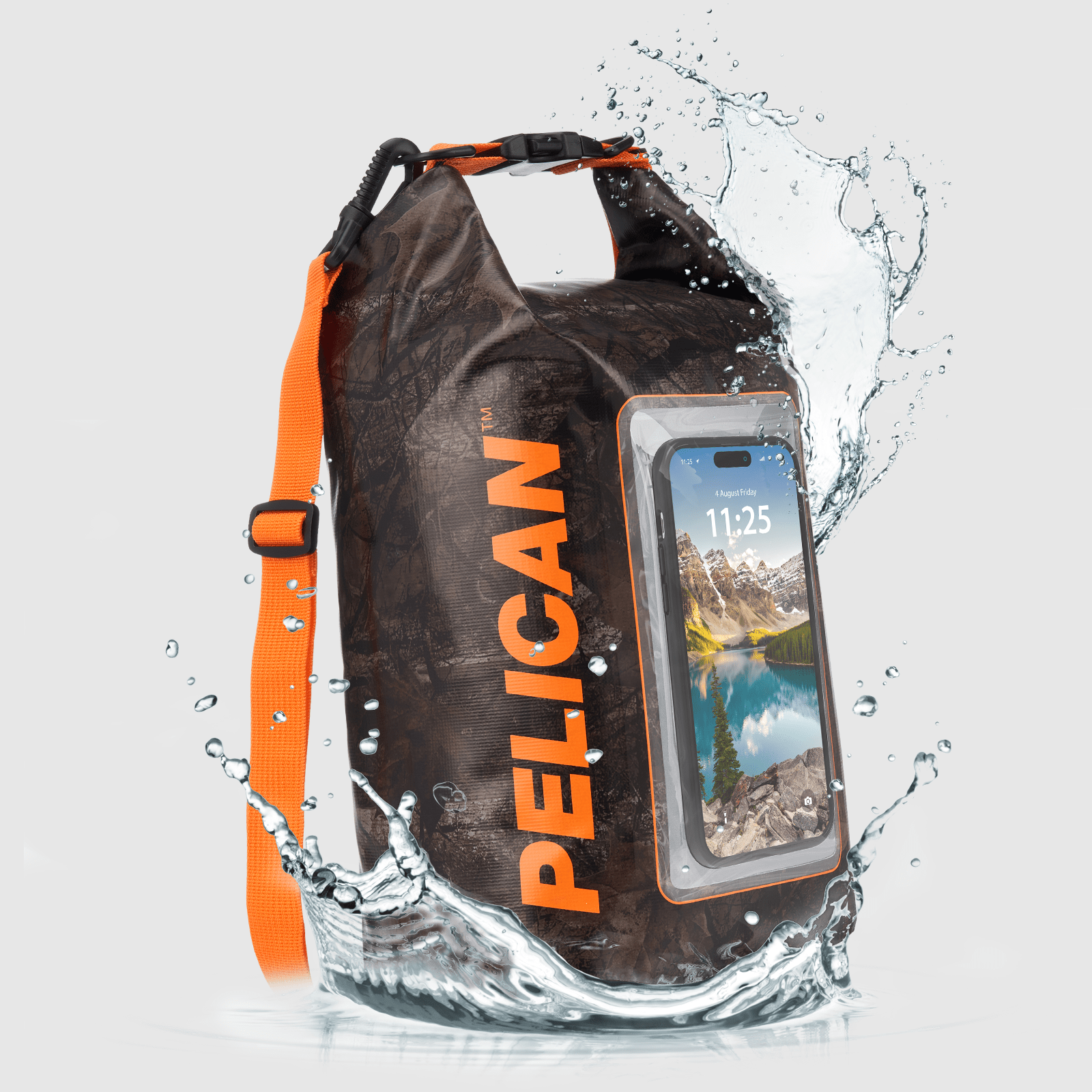 Pelican Marine Waterproof 5L Dry Bag (Hunter Camo) - Phone Pouch