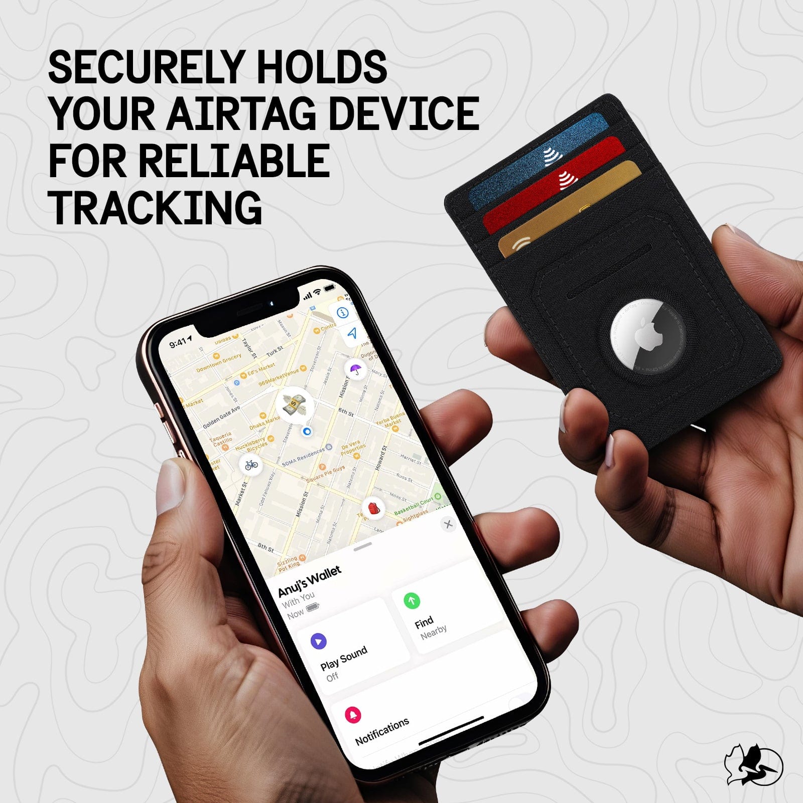 SECURELY HOLDS YOUR AIRTAG DEVICE FOR RELIABLE TRACKING