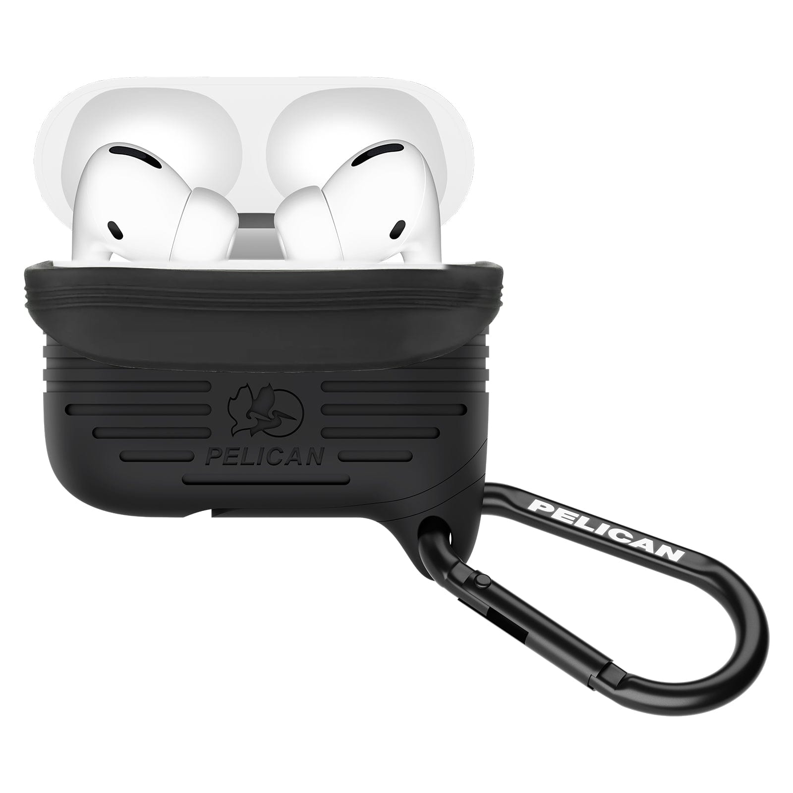 AirPods Pro 3 Pelican Protector - Black with Black Carabiner