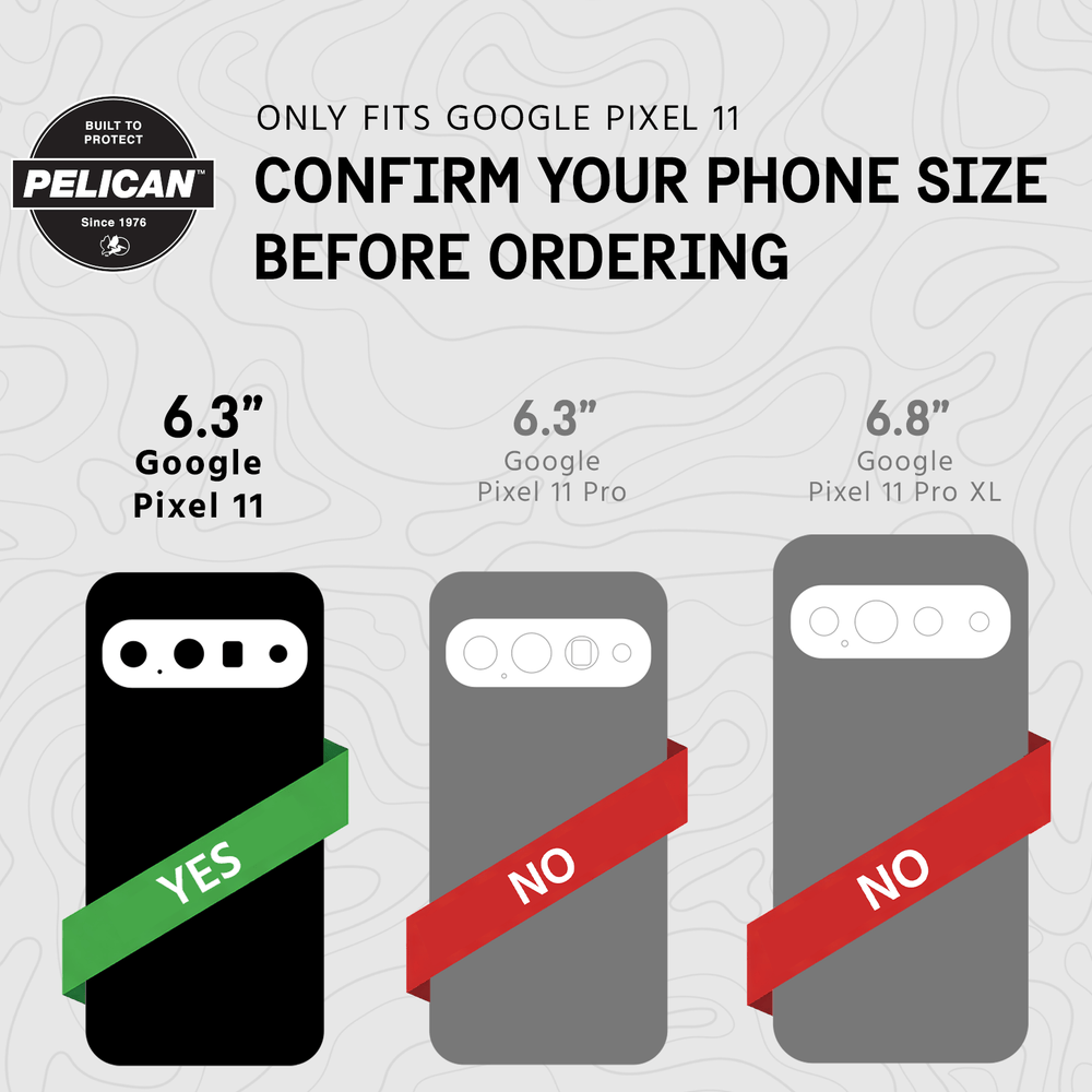Only Fits Google Pixel 11, confirm your phone size before ordering, 6.3 " Google Pixel 11 
