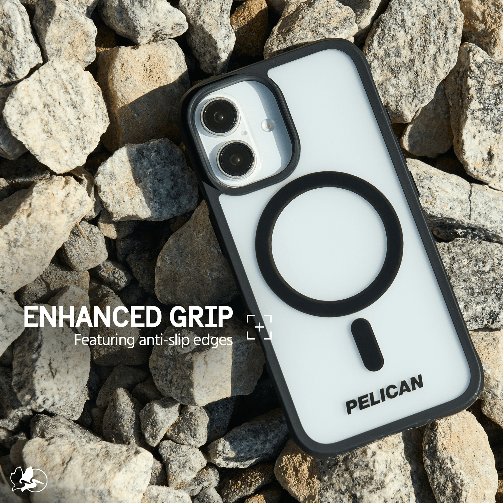ENHANCED GRIP FEATURING ANTI-SLIP EDGES