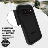 Protective Covering for all buttons, Charging port cover blocks dust dust and debris 
