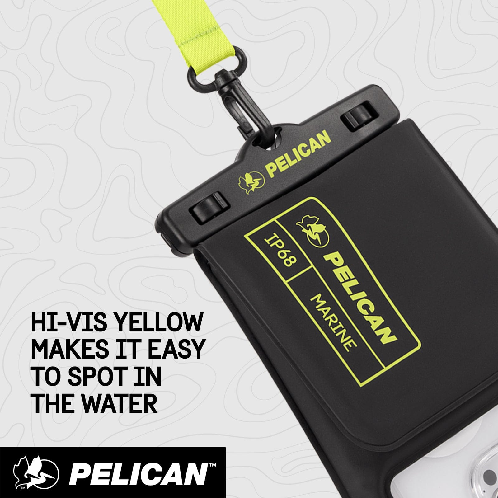 HI-VIS YELLOW MAKES IT EASY TO SPOT IN THE WATER