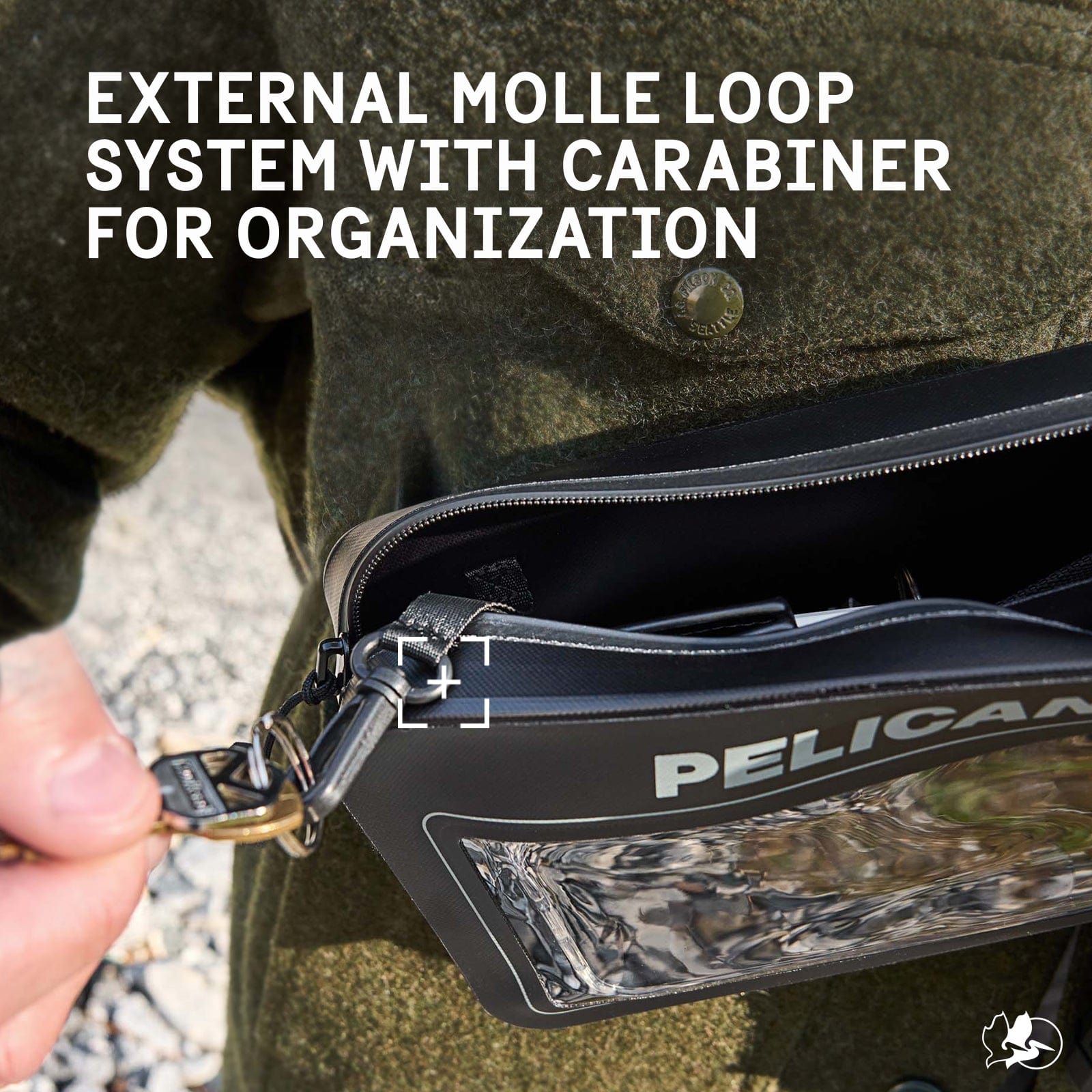 EXTERNAL MOLLE LOOP SYSTEM WITH CARABINER ORGANIZATION