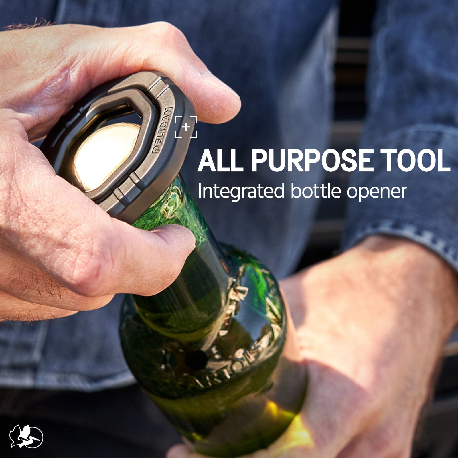 ALL PURPOSE TOOL. INTEGRATED BOTTLE OPENER