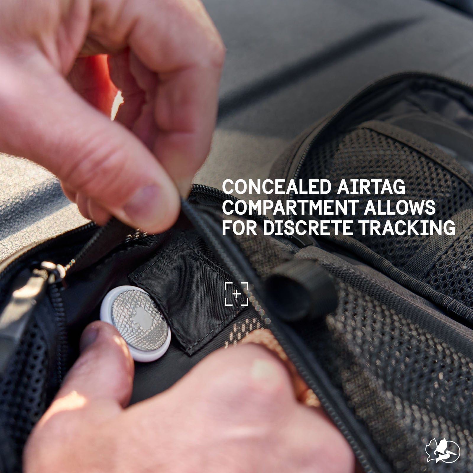 CONCEALED AIRTAG COMPARTMENT ALLOWS FOR DISCRETE TRACKING