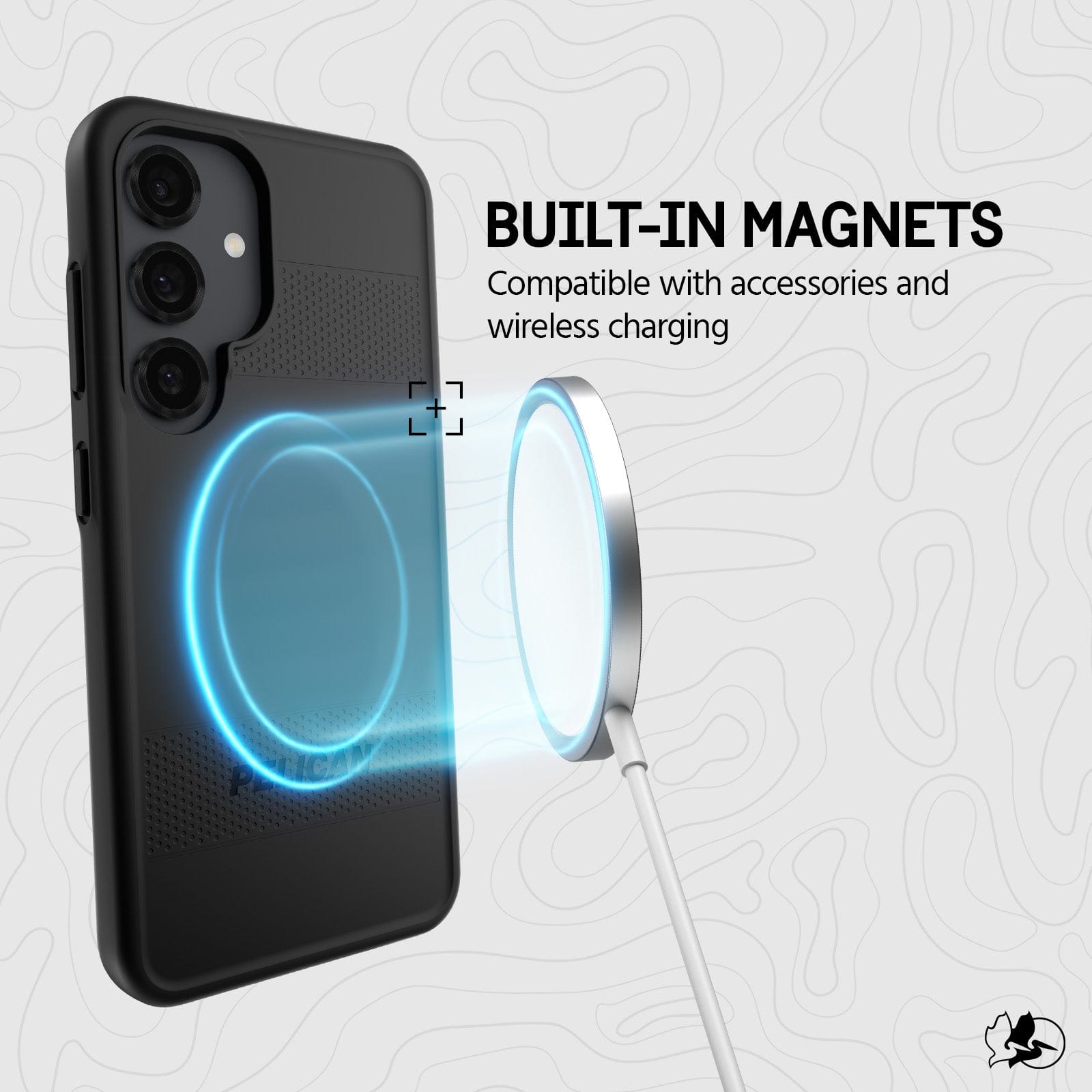 BUILT-IN MAGNETS COMPATIBLE WITH ACCESSORIES AND WIRELESS CHARGING