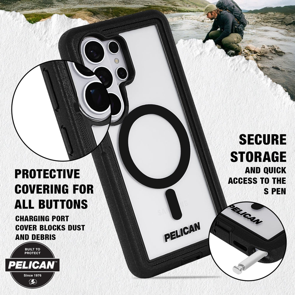 Protective button covering for all buttons charging port cover blocks dust and debris, secure storage and quick access to the S pen