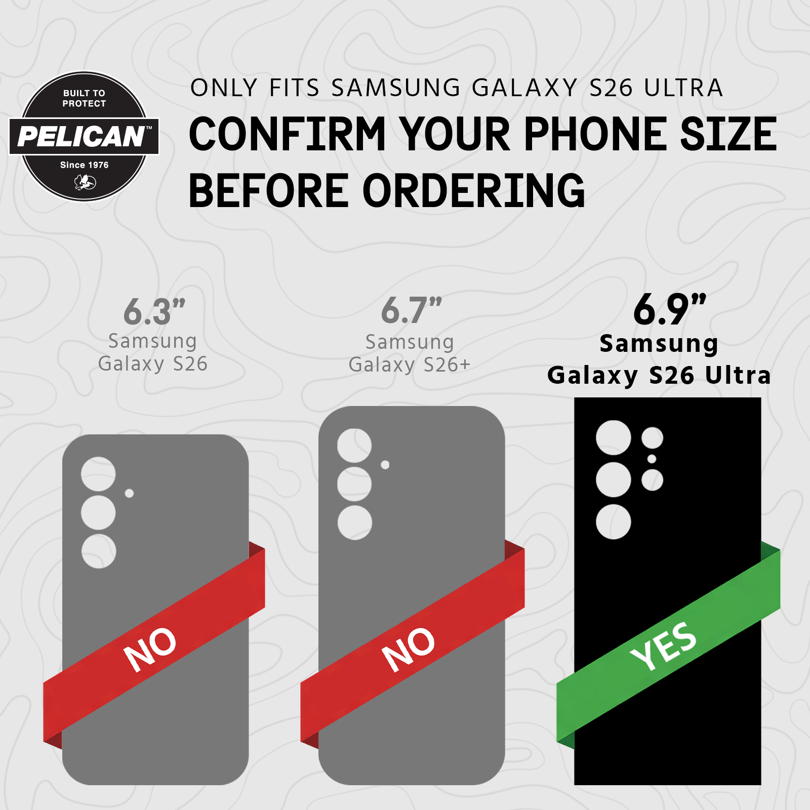 Only fits samsung galaxy S26 ultra, confirm your phone size before ordering, 6.9" Samsung Galaxy S26 Ultra