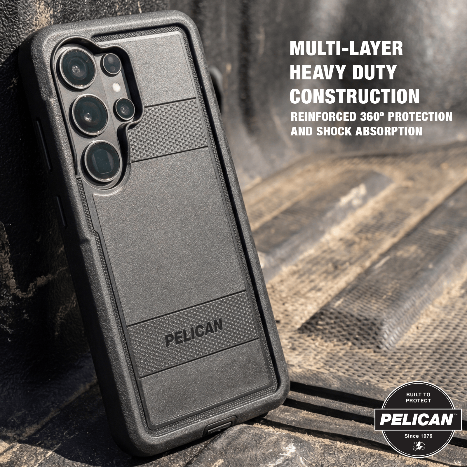 Multi-Layer Heavy Duty Construction, reinforced 360 degree protection and shock absorption