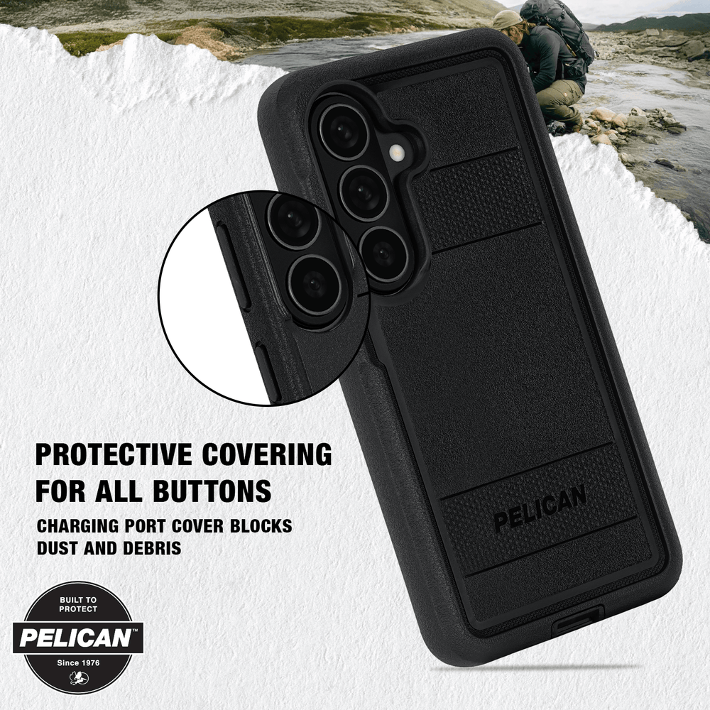 protective covering for all buttons, charging port cover blocks dust and debris