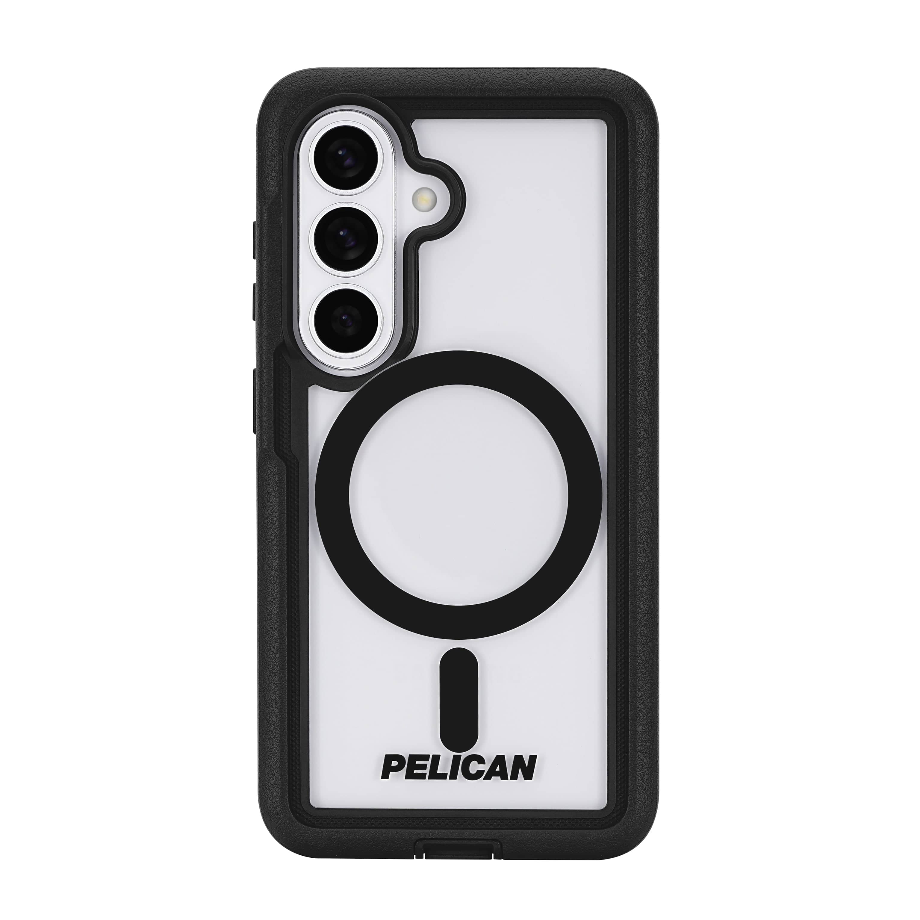 Pelican Voyager Clear/Black with Holster and Magnet - Galaxy S26
