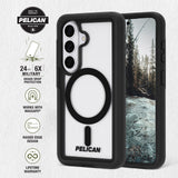 Built to Protect Pelican, 24 foot 6x military grade drop protection, works with magsafe, raised edge design, lifetime warranty