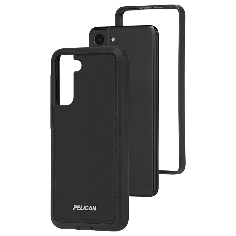 2 Piece protective case design. color::Black