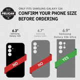 Only fits samsung galaxy S26, confirm your phone size before ordering, 6.3" Samsung Galaxy S26 