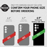 Only fits samsung galaxy S26 ultra, confirm your phone size before ordering, 6.9" Samsung Galaxy S26 Ultra