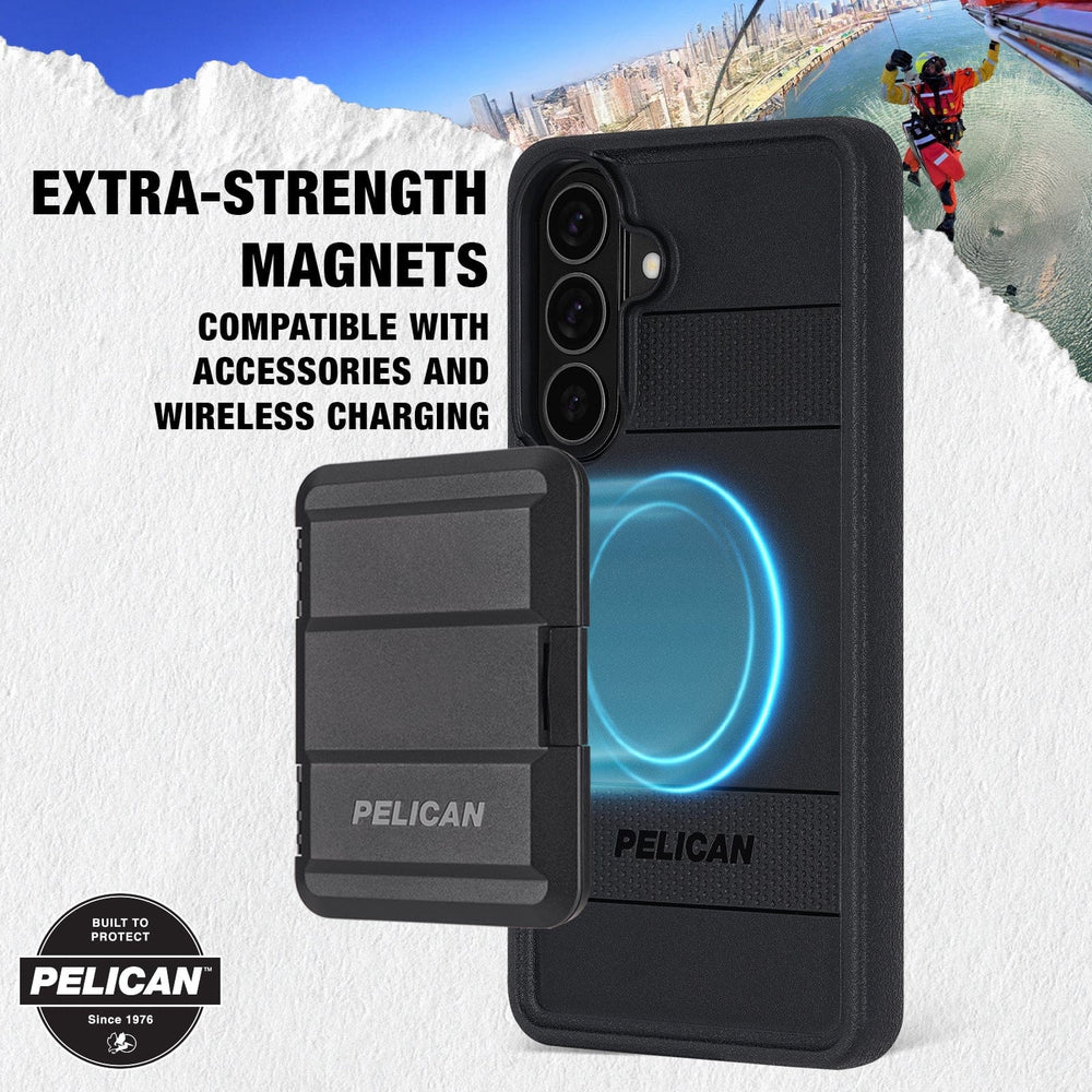 extra-strength magnets compatible with accessories and wireless charging
