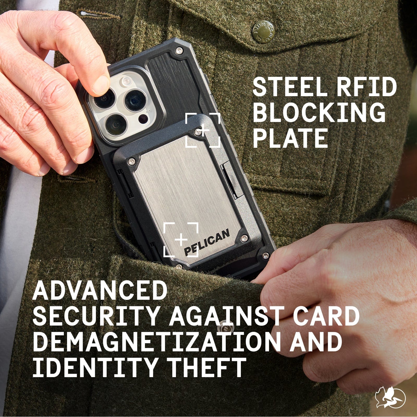 STEEL RFID BLOCKING PLATE. ADVANCES SECURITY AGAINST CARD DEMAGNETIZATION AND IDENTITY THEFT