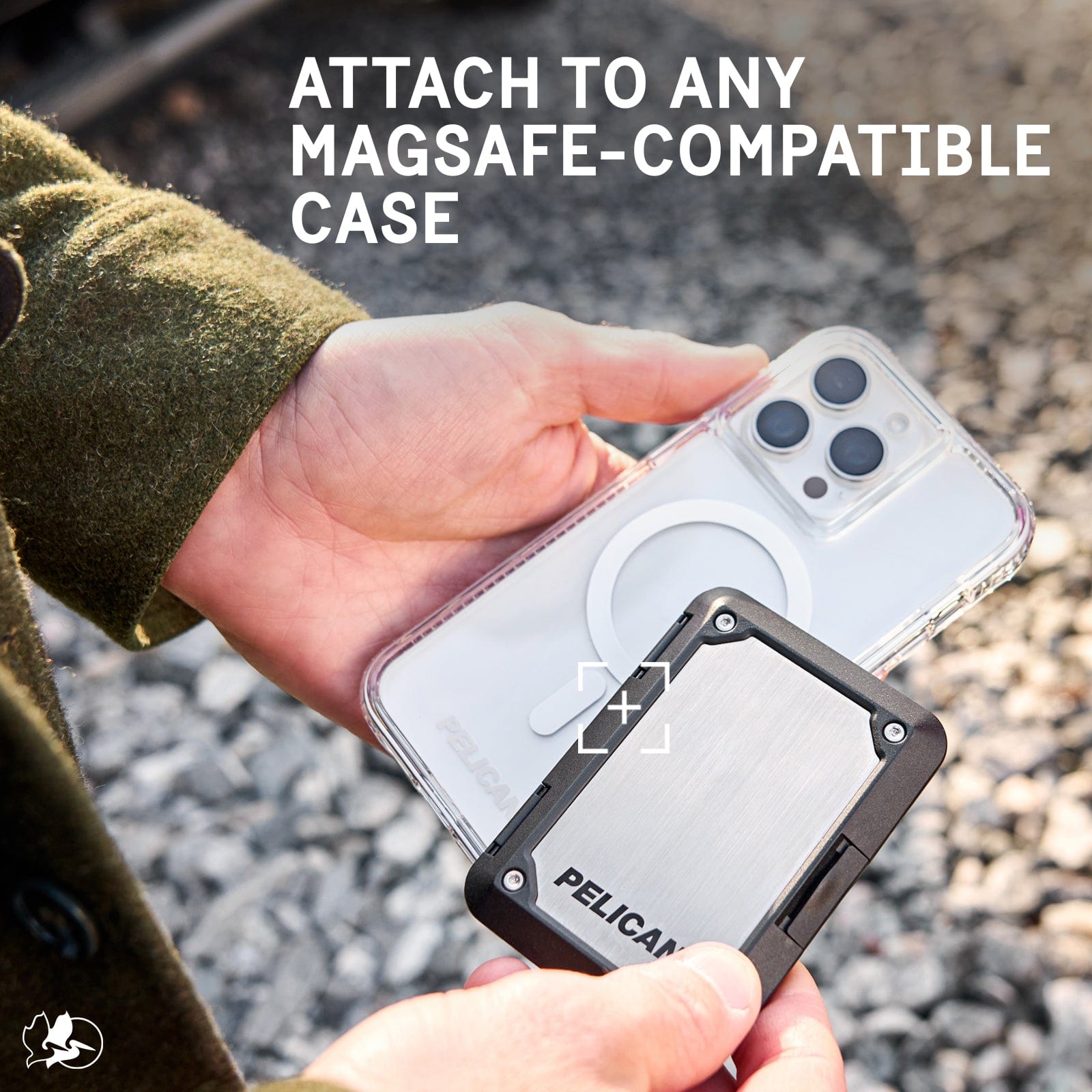 ATTACH TO ANY MAGSAFE COMPATIBLE CASE