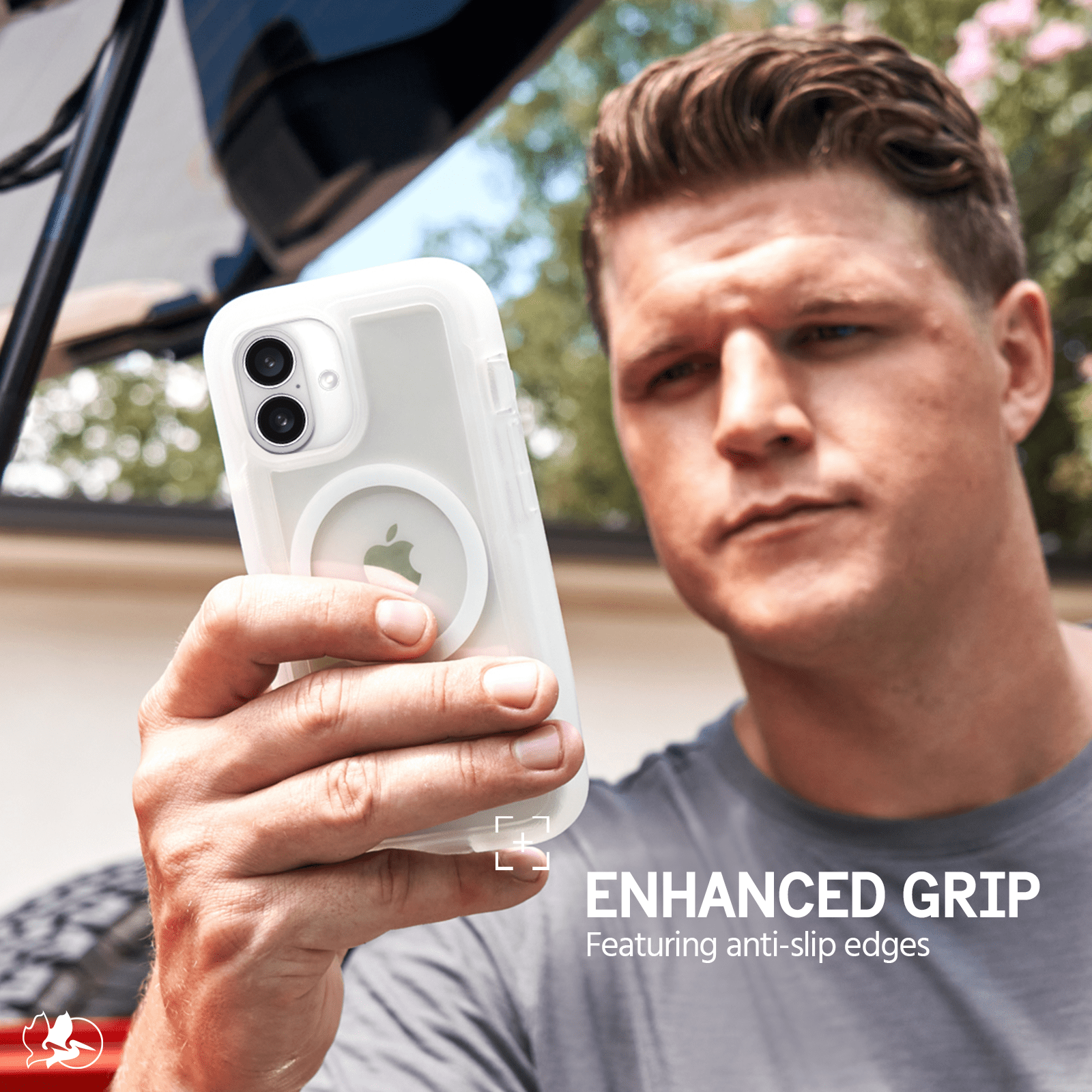 ENHANCED GRIP FEATURING ANTI-SLIP EDGES