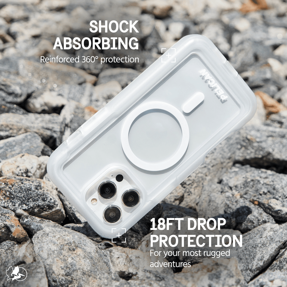 SHOCK ABSORBING REINFORCED 360 PROTECTION. 18FT DROP PROTECTION FOR YOUR MOST RUGGED ADVENTURES
