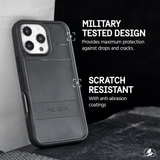 MILITARY TESTED DESIGN PROVIDES MAXIMUM PROTECTION AGAINST DROPS AND CRACKS. SCRATCH RESISTANT WITH ANTI ABRASION COATINGS
